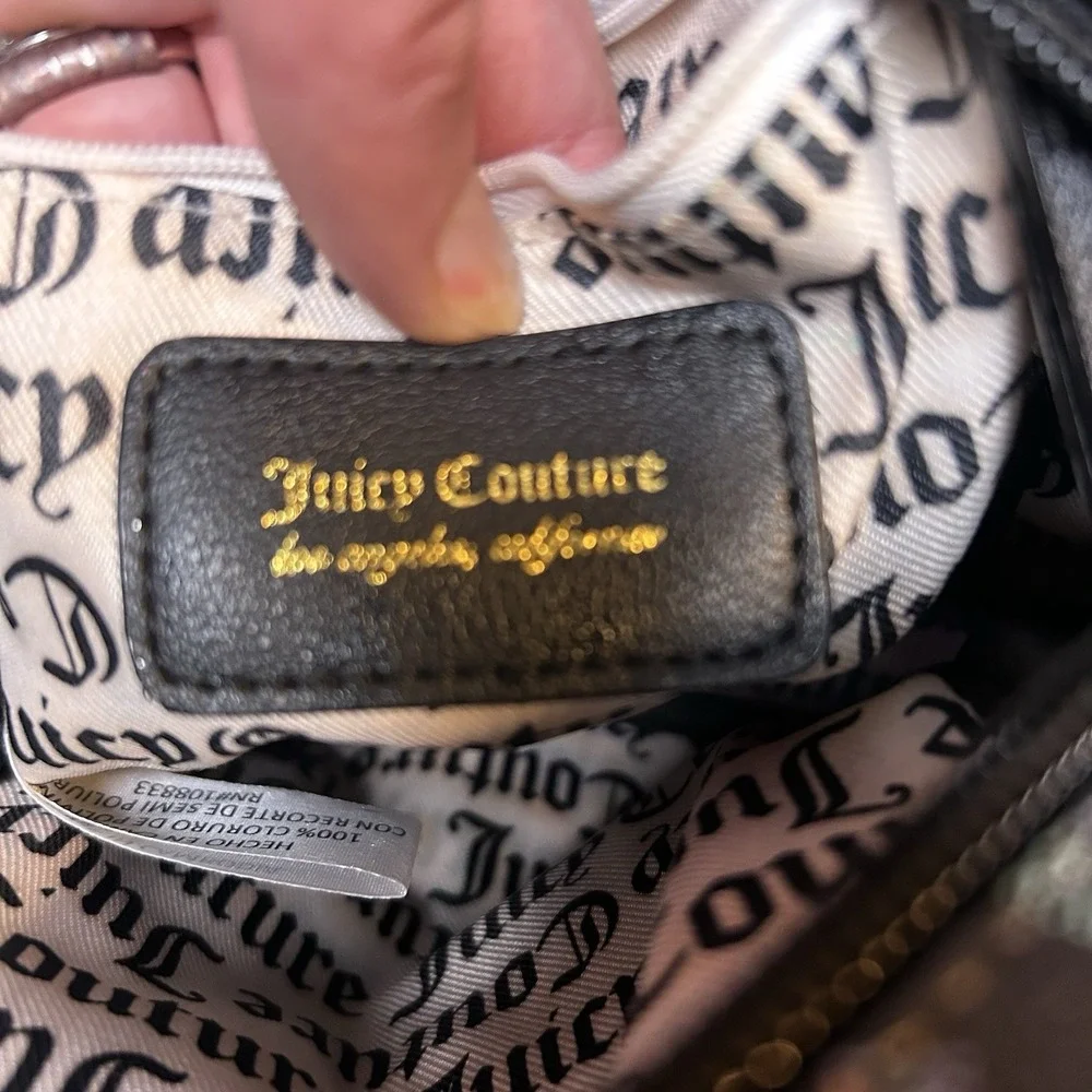 Juicy Couture Black Rainbow Logo Mini Backpack with Card‎ Holder Wallet Set
